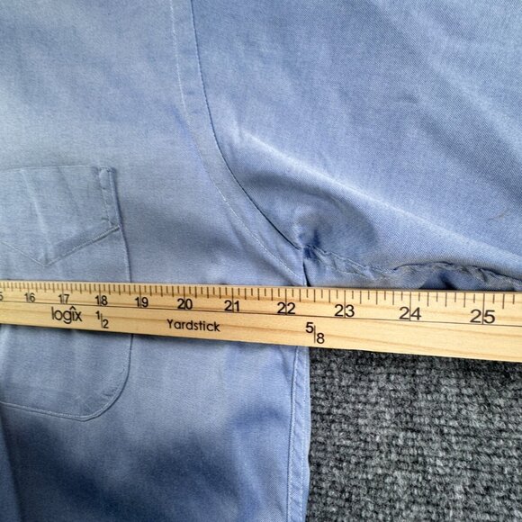 Gitman Bros For Fashion Post Louisville Button Up Shirt 15 33 Solid TTX 2x2 Blue - Picture 6 of 15